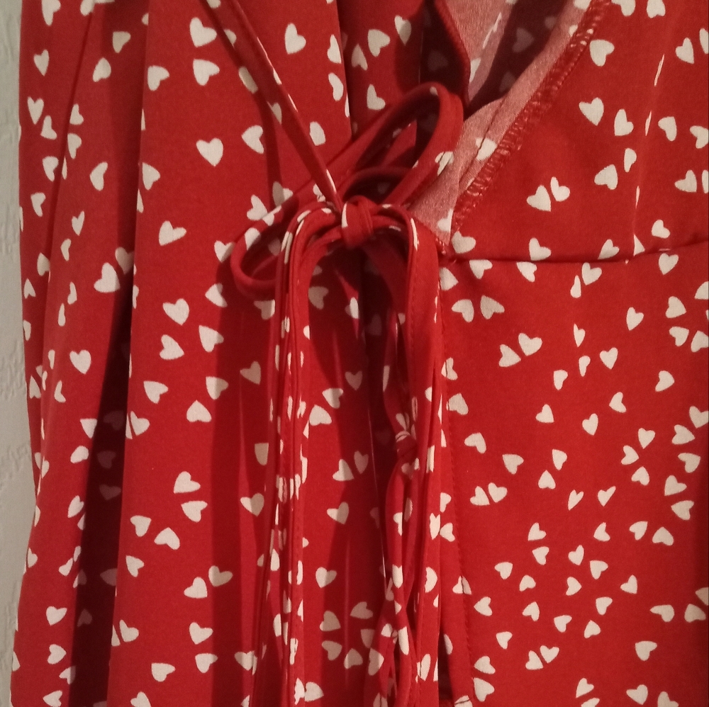 Red Heart Dress with Spaghetti Straps, 2XL - Picture 3 of 3